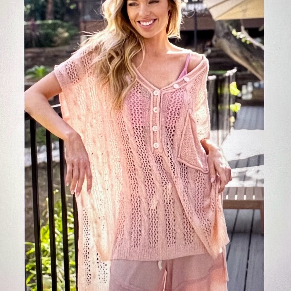 POL V neck Pink Salt